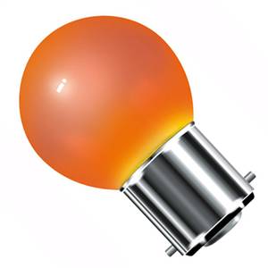 LED Golf Ball 1w Ba22d/BC 240v Calex Red Light Bulb