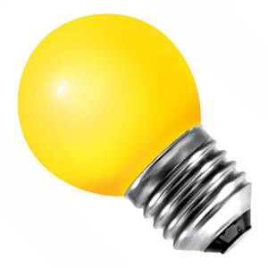 Golf Ball 15w E27/ES 240v Yellow Light Bulb - 45mm