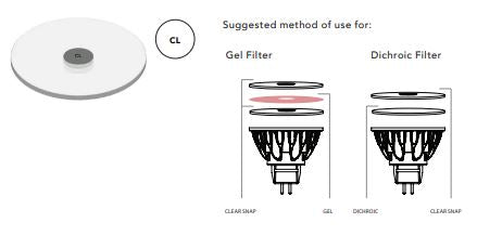 02185 - Soraa - Snap Lens - 4in Colour filter Clear