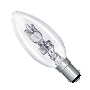 Candle 42w Ba15d/SBC 240v Clear Energy Saving Halogen Light Bulb - 0635635603571