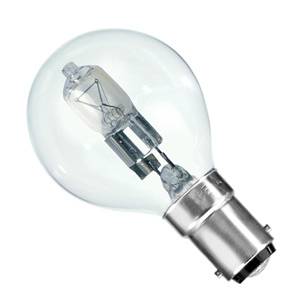 Golf Ball 42w Ba15d/SBC 240v Clear Energy Saving Halogen Light Bulb - 0635635603694