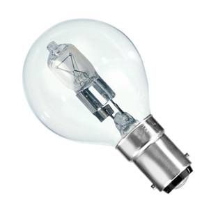 Golf Ball 42w Ba15d/SBC 240v Bell Lighting Clear Energy Saving Halogen Light Bulb - 05227