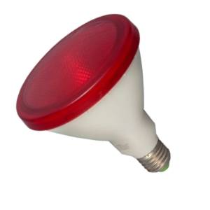 Bell Lighting 05652 - LED RED 240v 15w E27/ES PAR38 122mm Flood Reflector - 30000 Hours