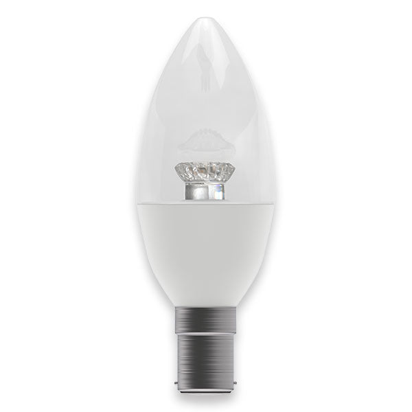 Bell 60567 2.1W LED Dimmable Candle Clear - SBC, 2700K 250lm