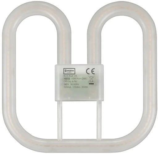 240v 16w 4 pin LED 2D 3500K GR10q - Crompton - 10222