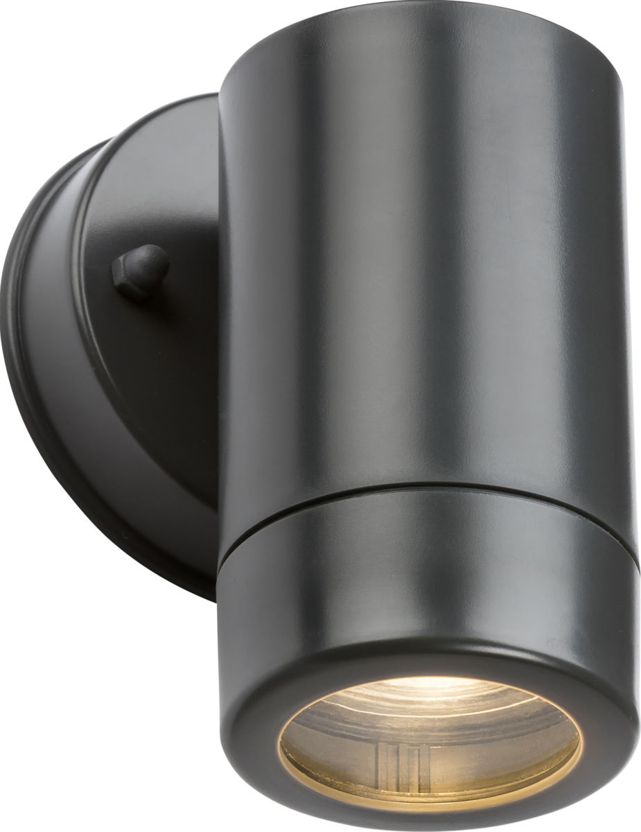 Knightsbridge EA1A EAMON - 230V IP54 GU10 Polycarbonate Single Wall light - Anthracite Outdoor Lighting Knightsbridge - Sparks Warehouse