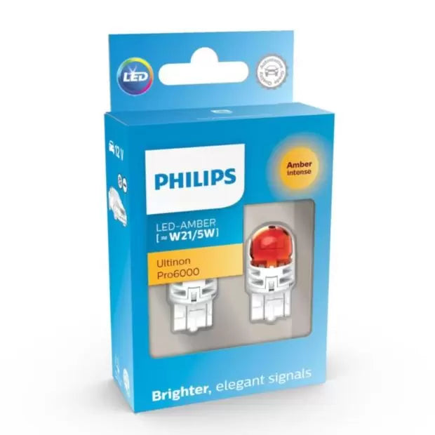 Philips 11066AU60X2 W3x16q LED W21/5W (580) LED Bulbs