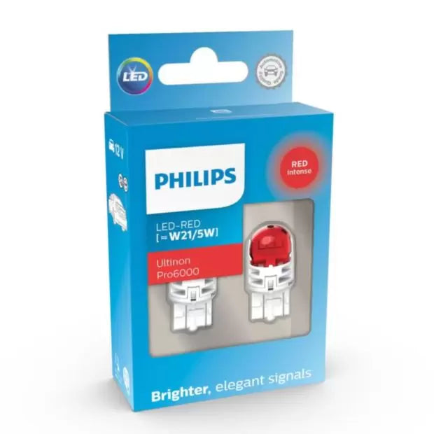 Philips 11066RU60X2 Ultin Pro6000 W21/5W (580) LED Bulbs