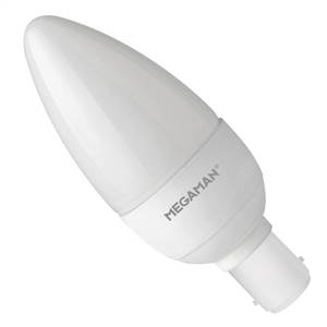 LED Candle 3.5w Ba15d/SBC 240v Megaman Economy Non-Dimmable Light Bulb - 143276 - LC0403.5