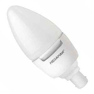 LED Candle 7w Ba15d/SBC 240v Megaman Opal Warm White Dimmable Light Bulb - 143429 - LC0607dv2