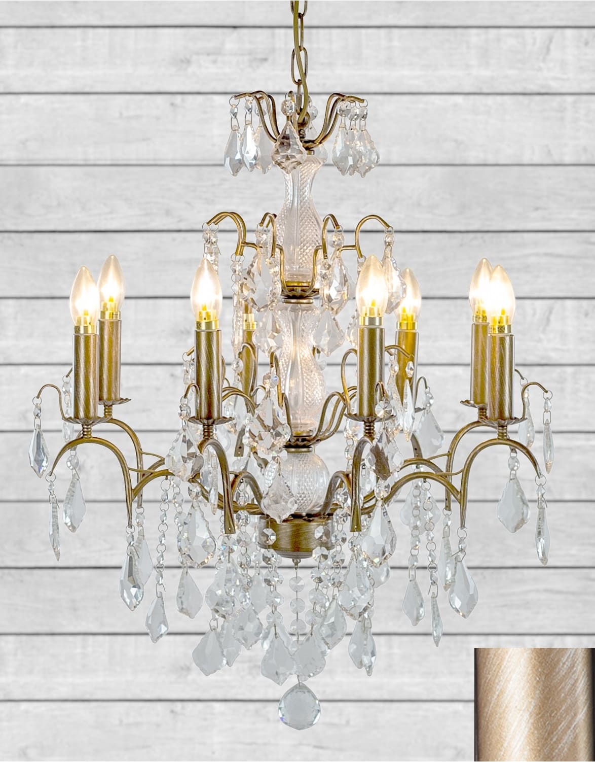 Large Gold 8 Branch French Chandelier - CH102