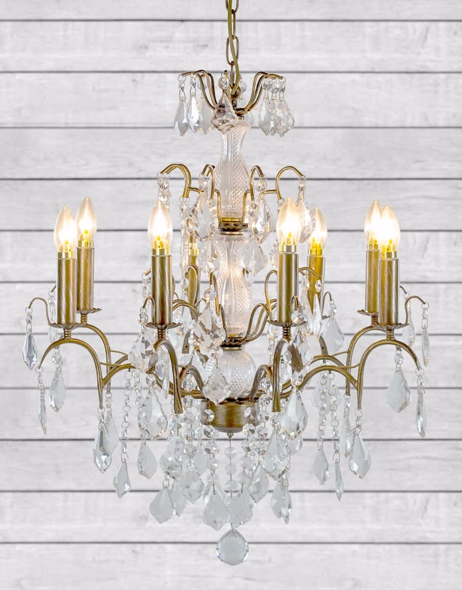 Large Gold 8 Branch French Chandelier - CH102