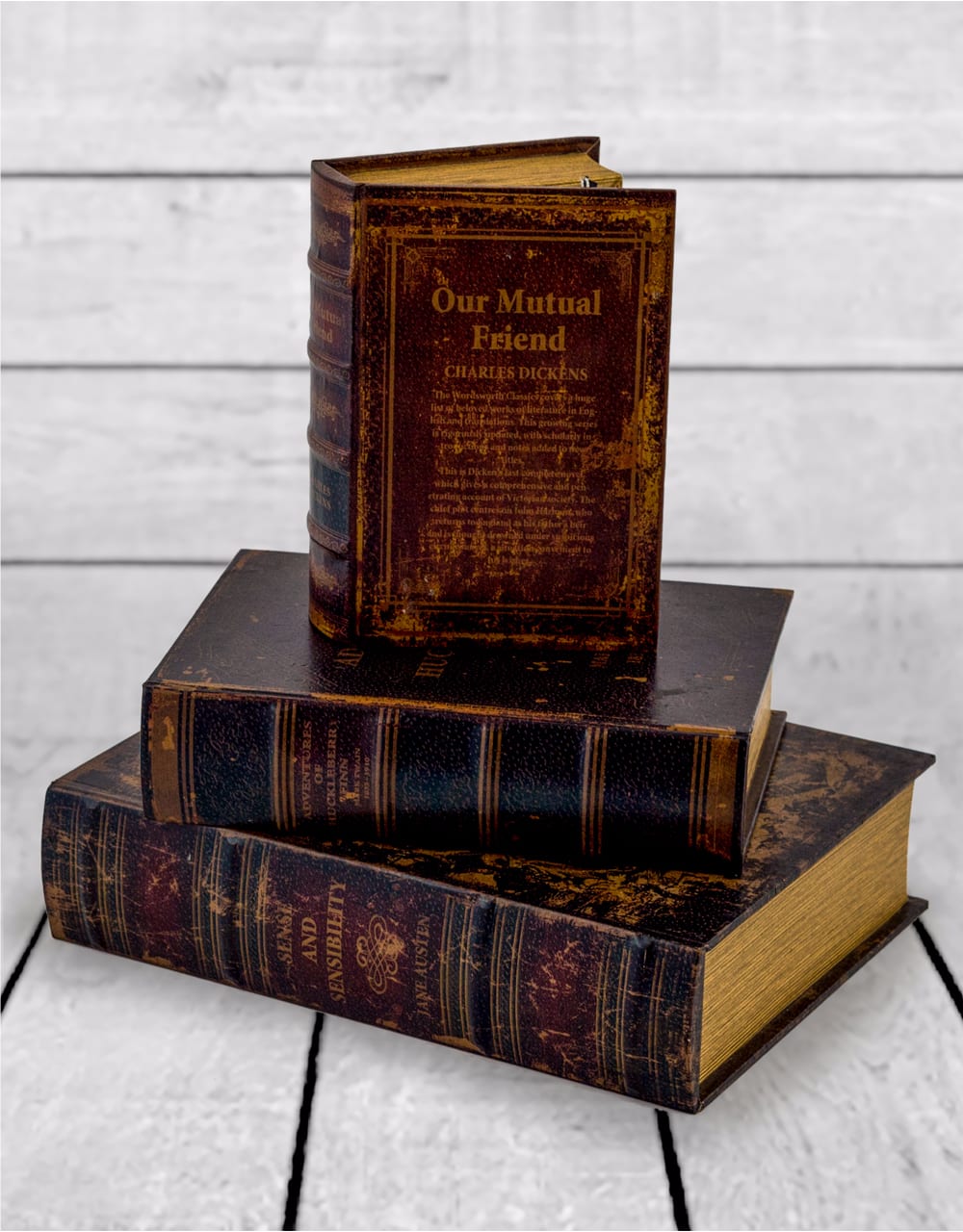 Antique Book Set of 3 Storage Boxes (Collection 6) - WB6