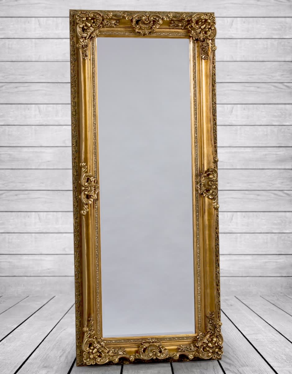 Antique Gold Tall Regal Mirror - M288
