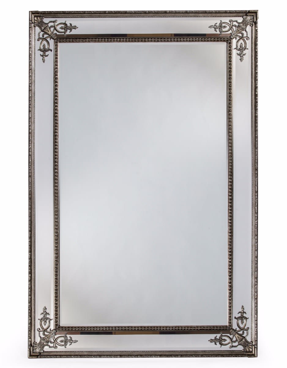 Large Silver French Mirror - M53W