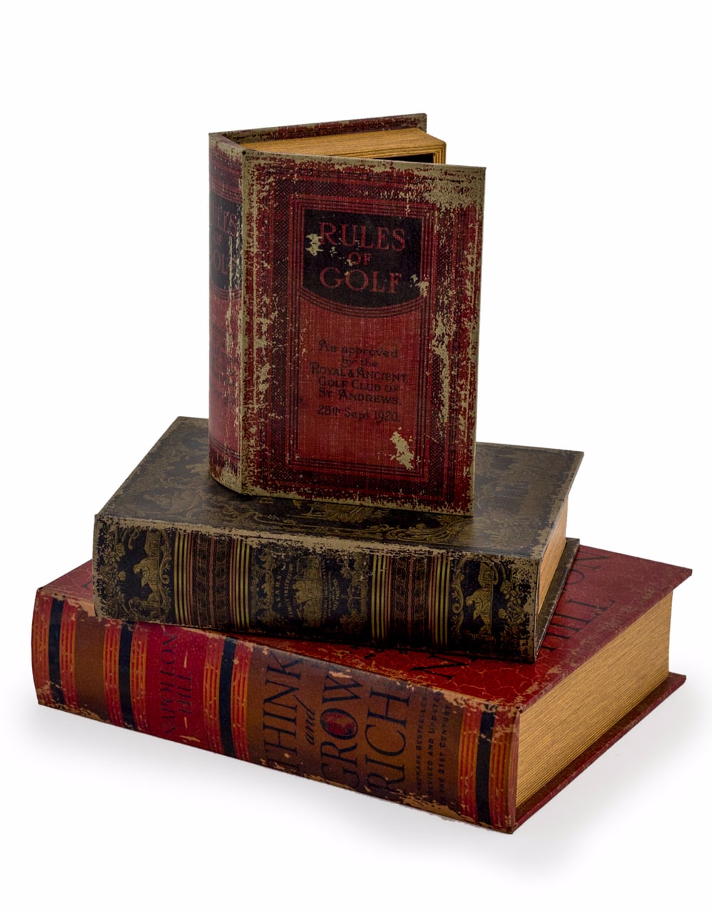 Antique Book Set of 3 Storage Boxes (Collection 1) - WB1