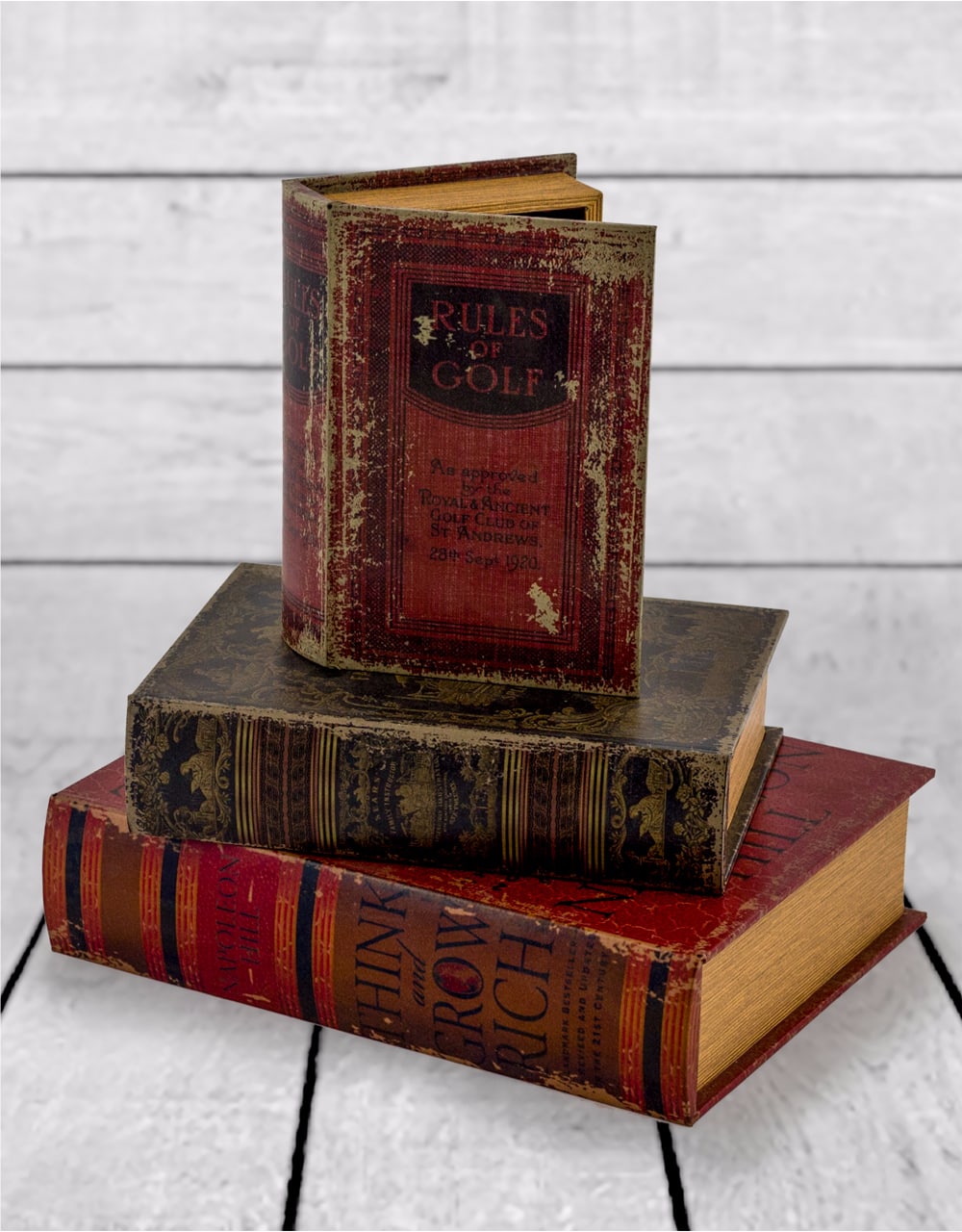 Antique Book Set of 3 Storage Boxes (Collection 1) - WB1
