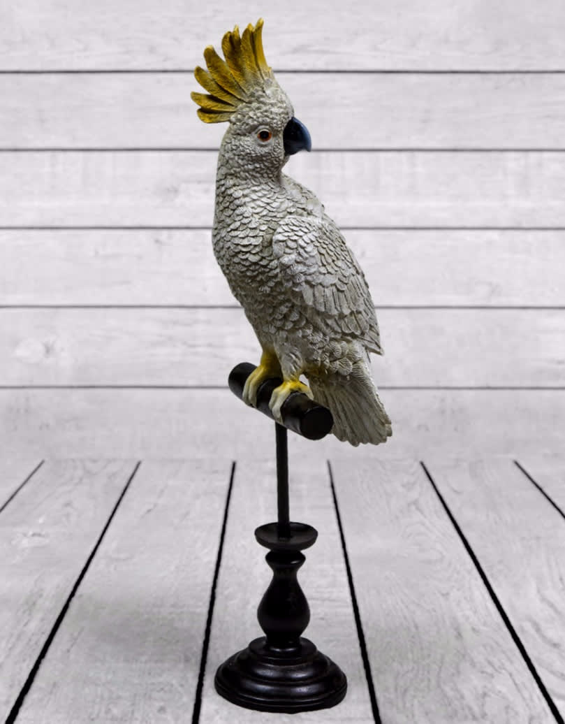 White Cockatoo on Perch Figure - RM45