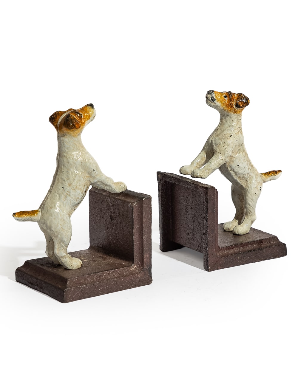 Cast Iron Antiqued Pair of Terrier Bookends - STM8