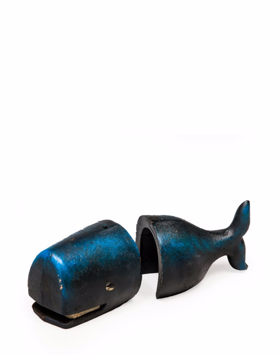 Cast Iron Antiqued Whale Bookends - STM9