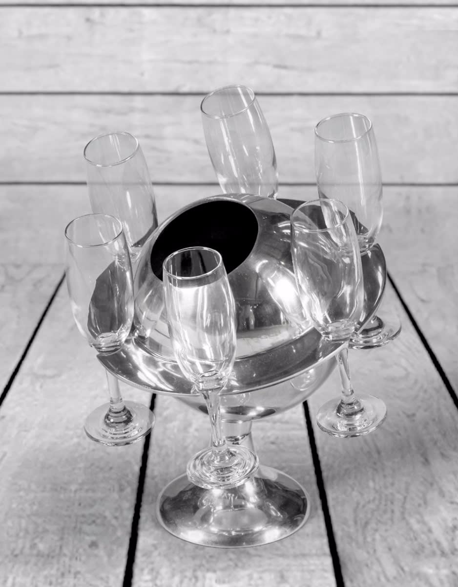 Polished Aluminium Saturn Ice Bucket - AL117X