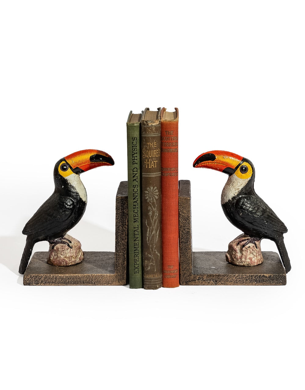 Cast Iron Antiqued Toucan Bookends - STM34