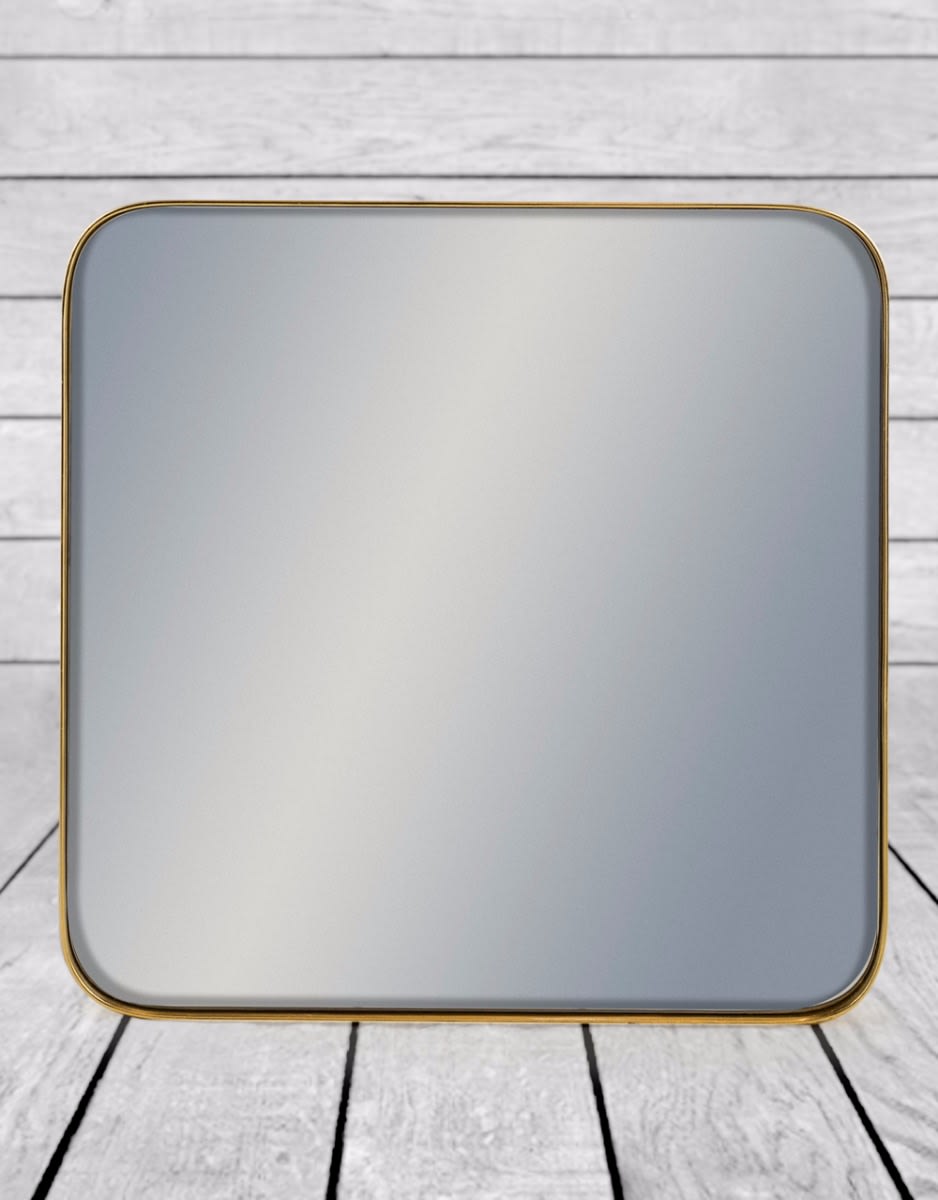 Medium Square Gold Framed Arden Wall Mirror - M377