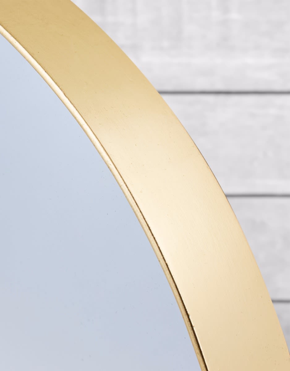 Small Round Gold Framed Arden Wall Mirror - M379