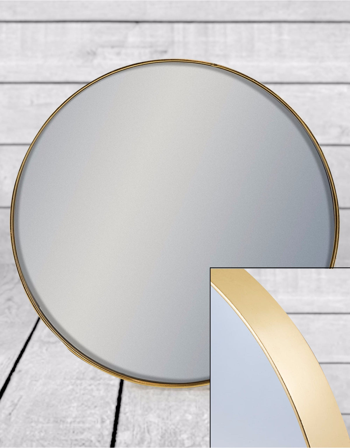 Small Round Gold Framed Arden Wall Mirror - M379