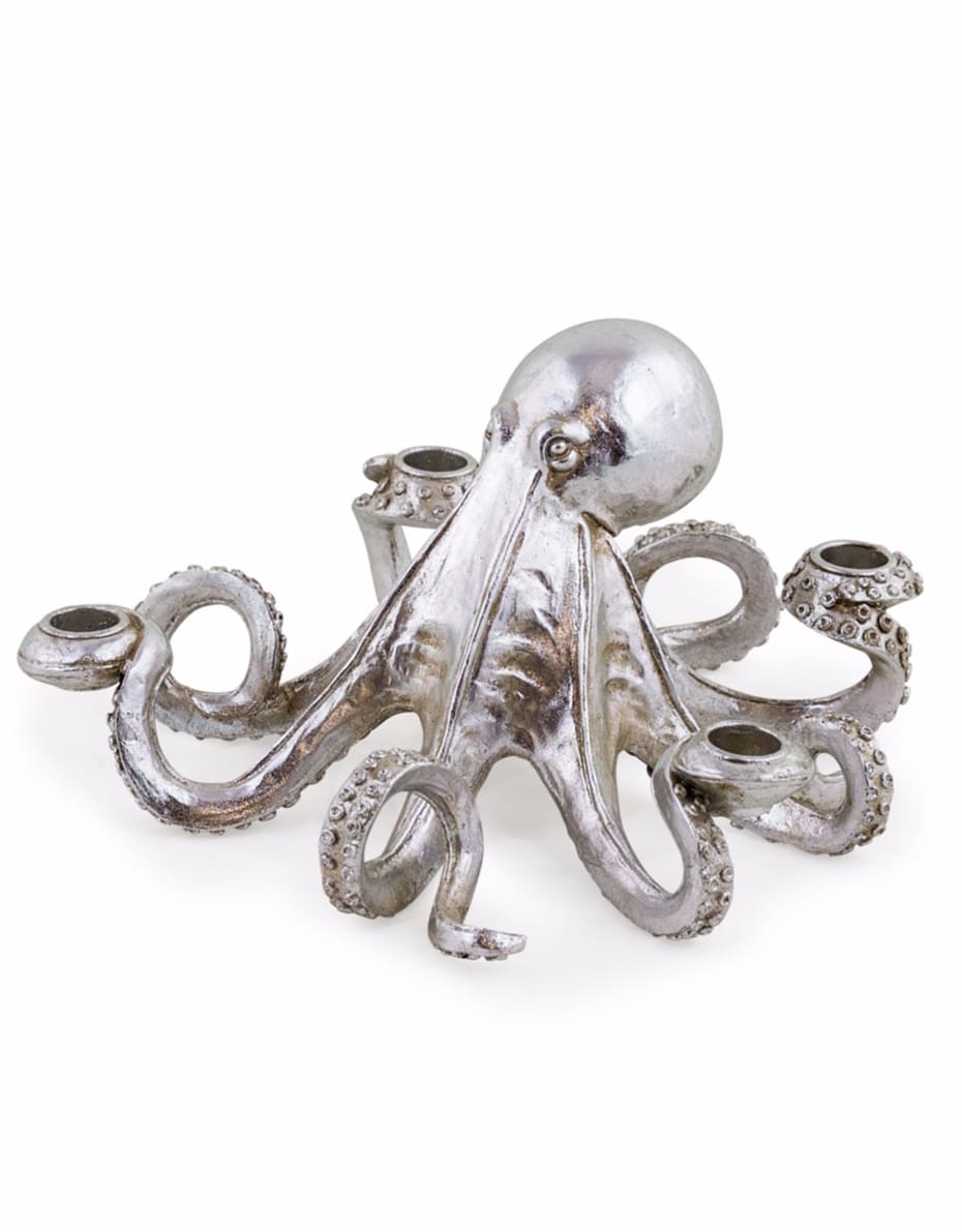 Silver Octopus Candle Stick - SM74