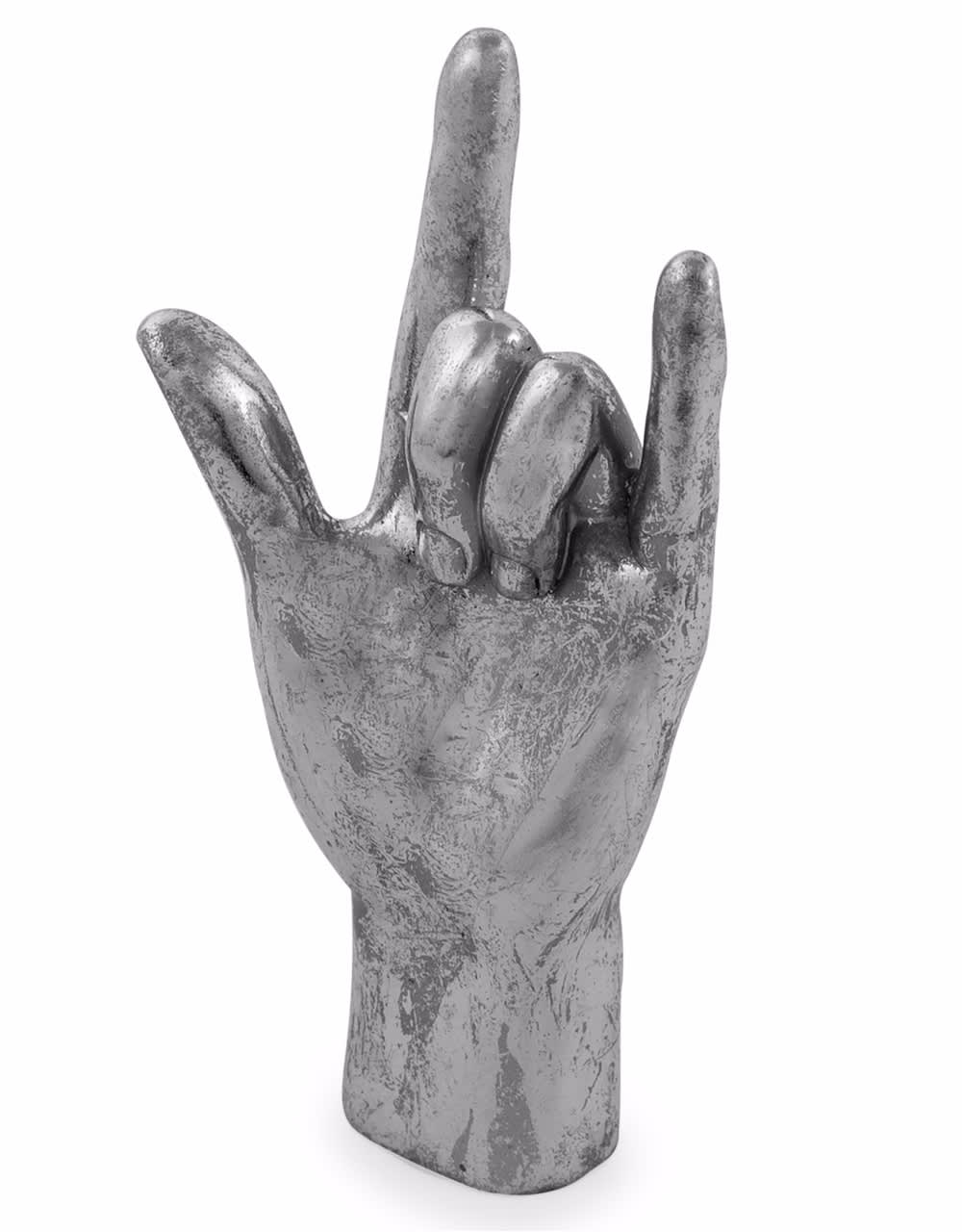 Silver "Rock On!" Hand Figure - FL108