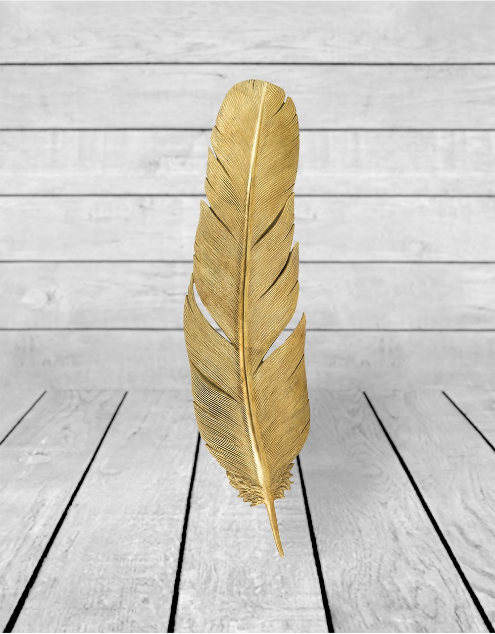 Large Gold Feather Wall Decor - SM82