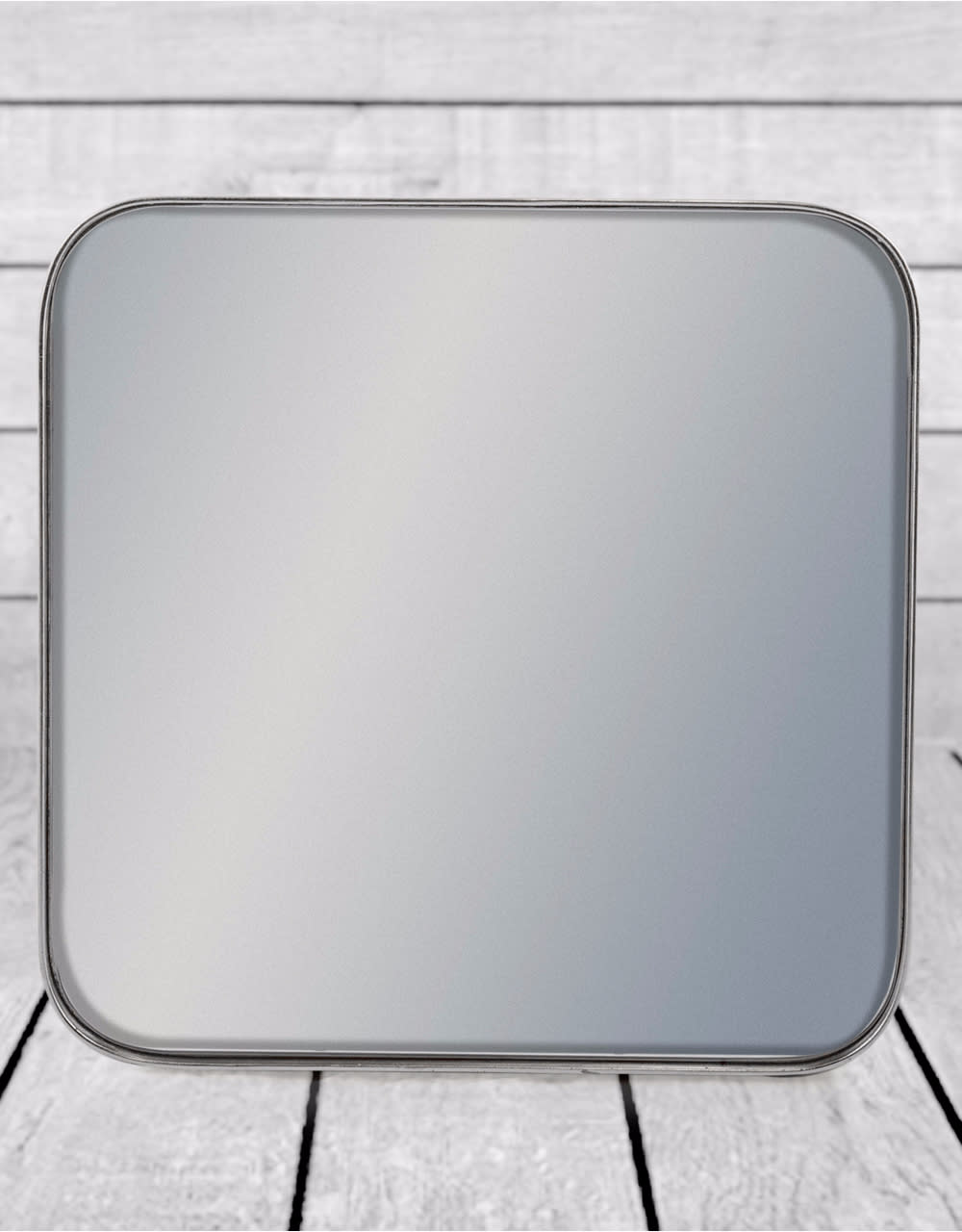 Small Square Silver Framed Arden Wall Mirror - M381