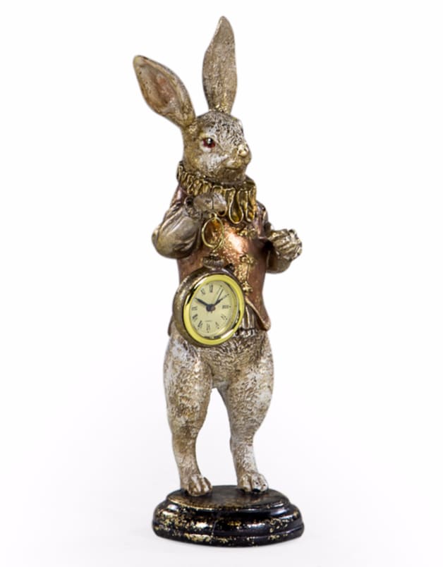 The White Rabbit Standing Clock Figure - Gold - RM59