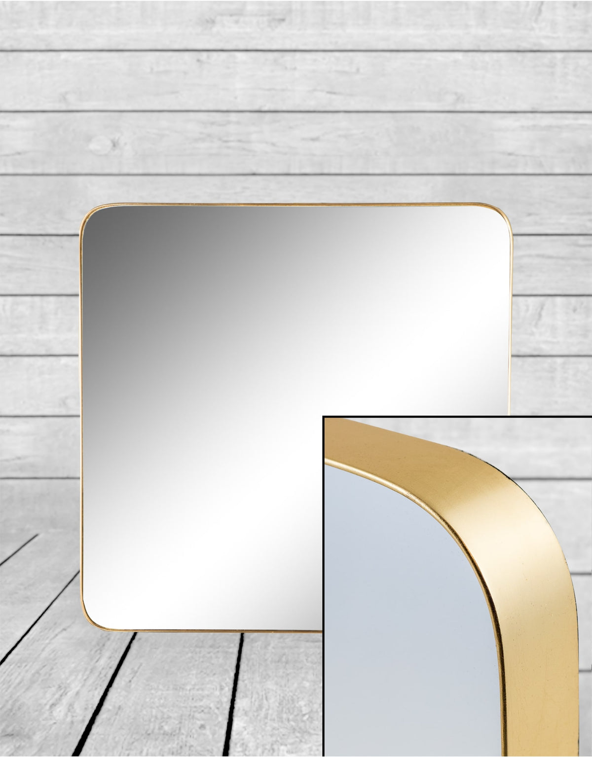 Large Square Gold Framed Arden Wall Mirror - M386