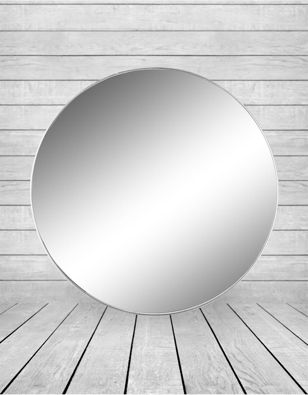 Extra Large Round Silver Framed Arden Wall Mirror - M393