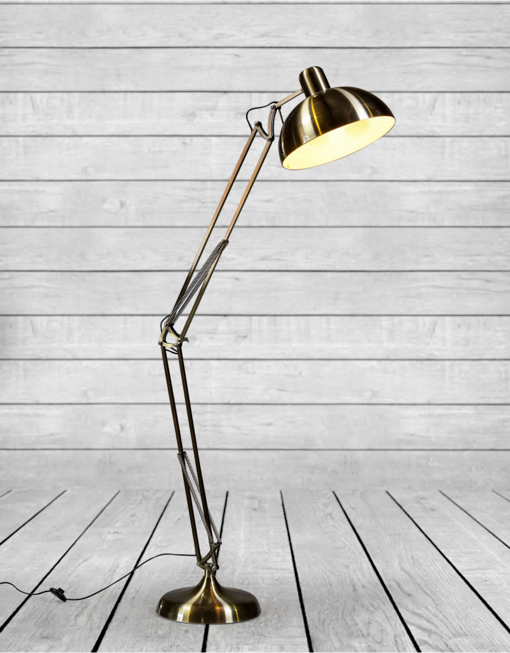 Vintage Gold Extra Large Classic Desk Style Floor Lamp - CL128