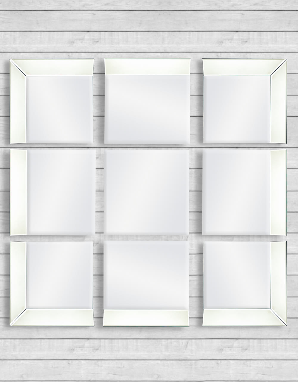 Venetian 4 Corner Piece Mirror Set - V398