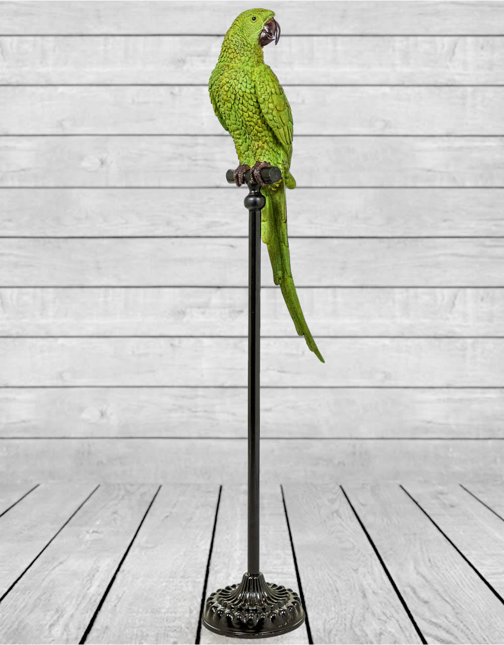 Large Green Parrot on Floor Standing Perch - RM63