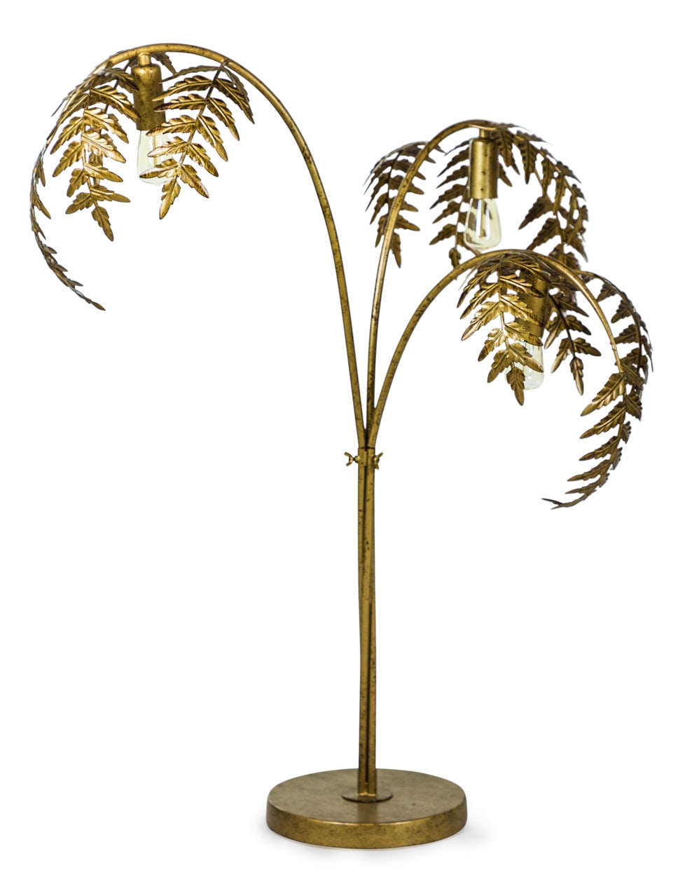 Antique Gold Palm Leaf Table Lamp - CH283