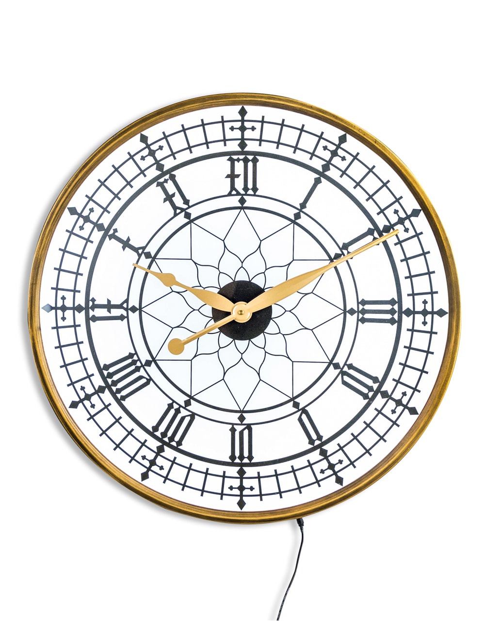 Large Gold Framed Backlit Wall Clock - FCM1