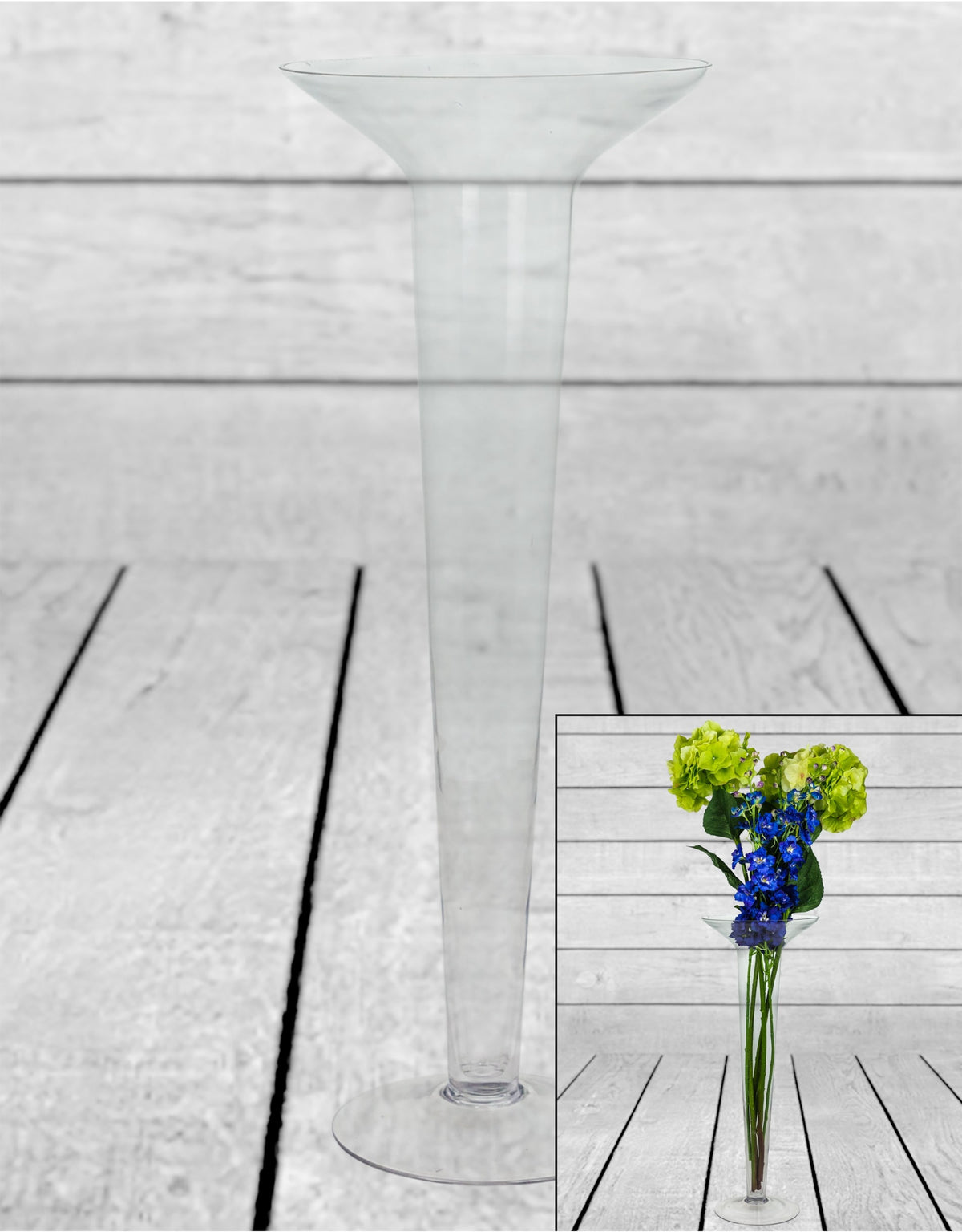 Large Glass Stem Vase - GW67