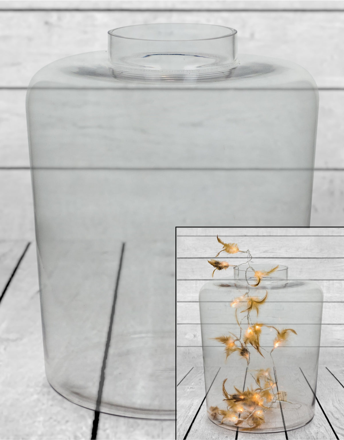 Large Clear Glass Jar Vase - GW71