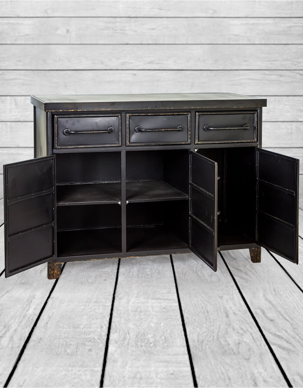 Black Metal "Verne" Multi Drawer Cabinet - VRN12