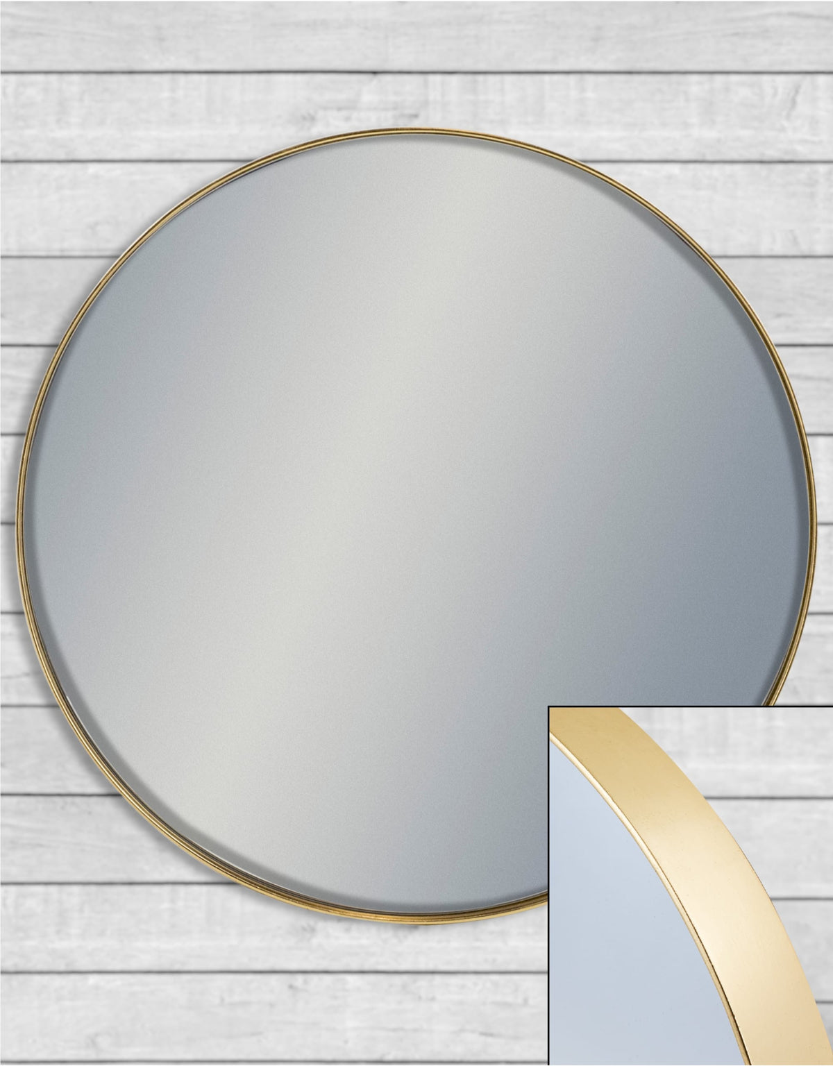 Giant Round Gold Framed Arden Wall Mirror - M396