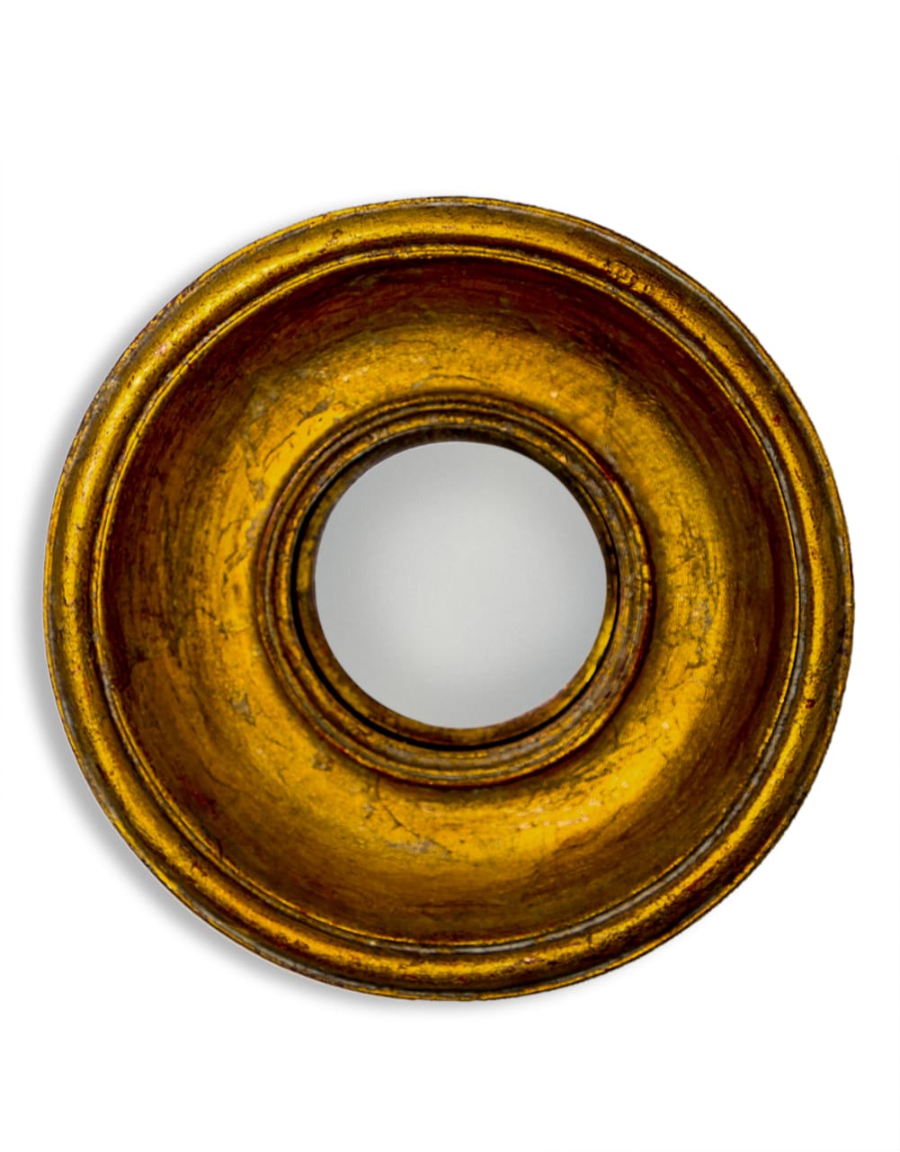 Antiqued Gold Deep Framed Extra Small Convex Mirror - MK35