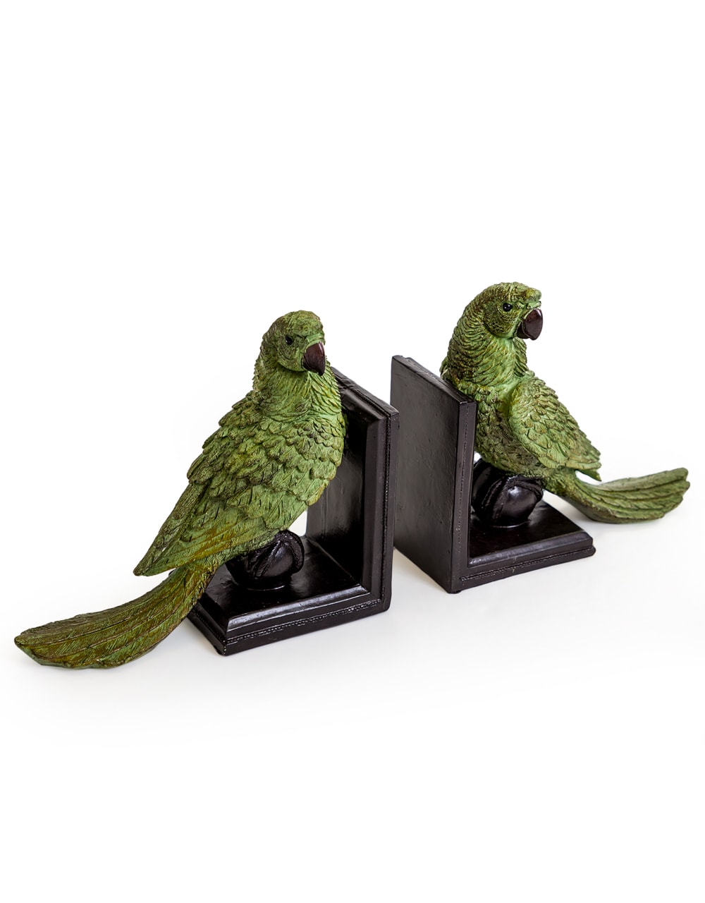 Pair of Green Parrot on Ball Bookends - RM69