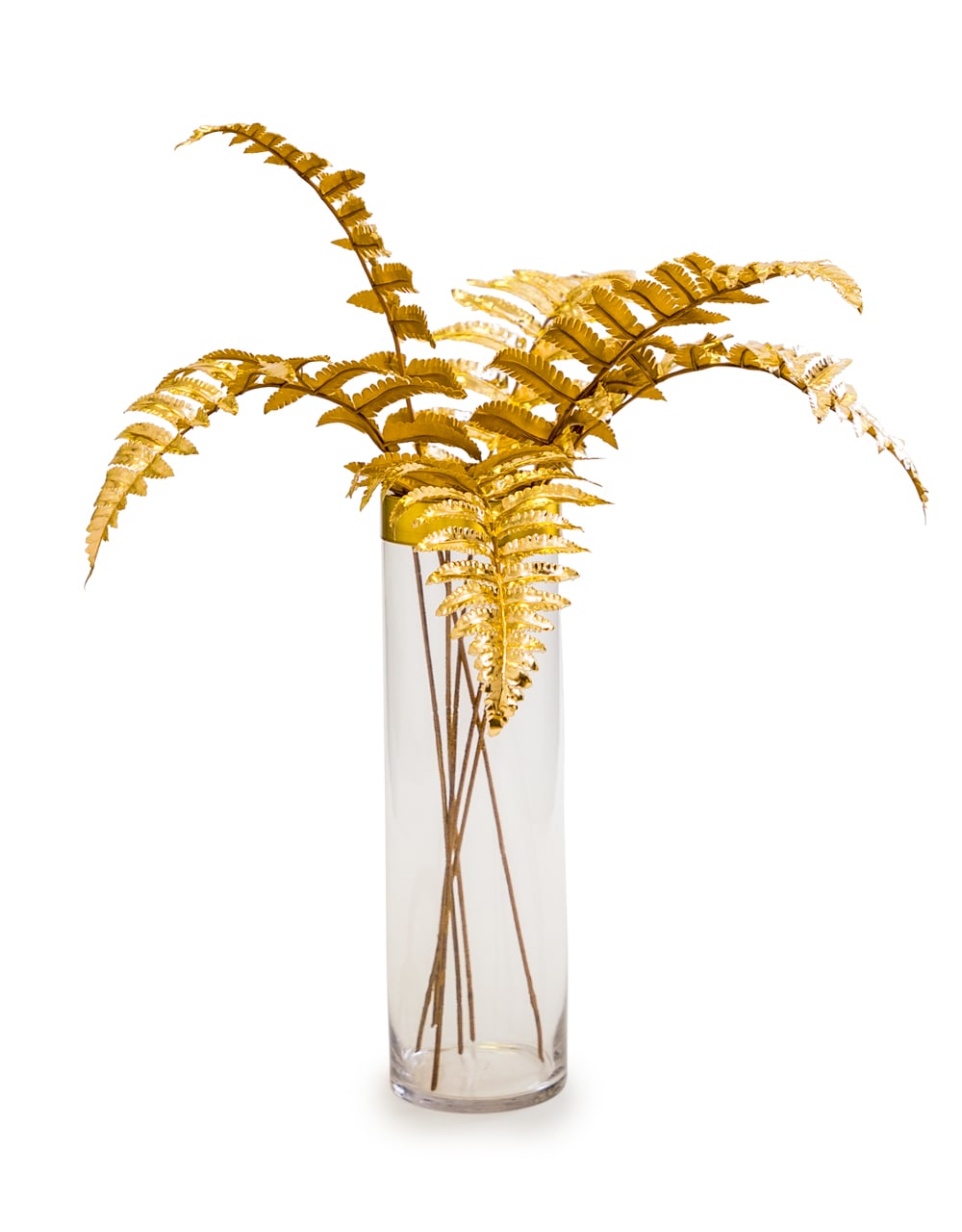 Metallic Gold Small Single Fern Leaf (to be bought in qtys of 12) - RLD12
