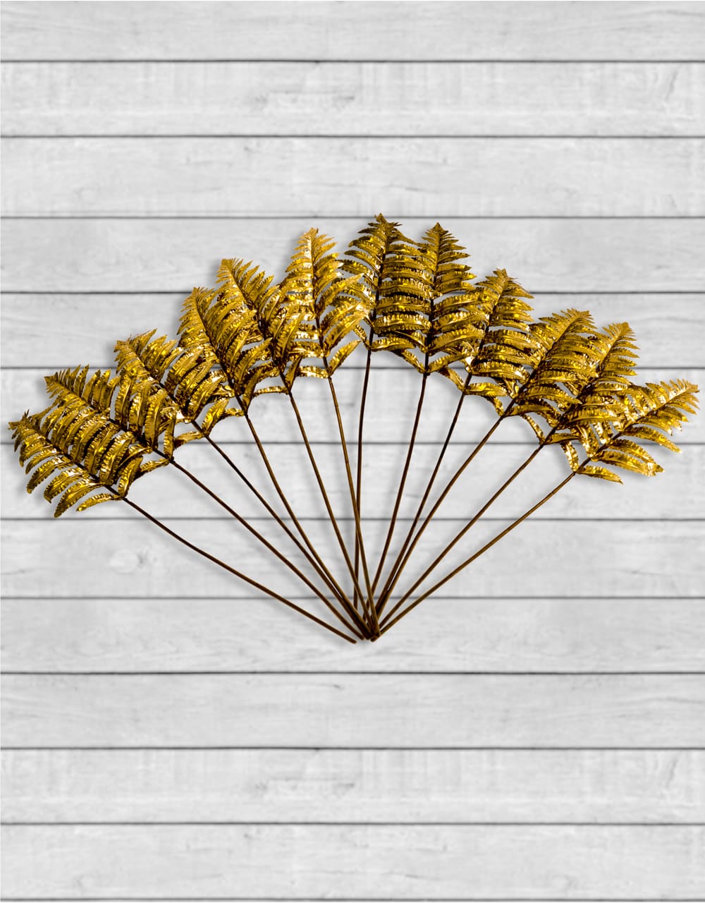 Metallic Gold Large Single Fern Leaf (to be bought in qtys of 12) - RLD13