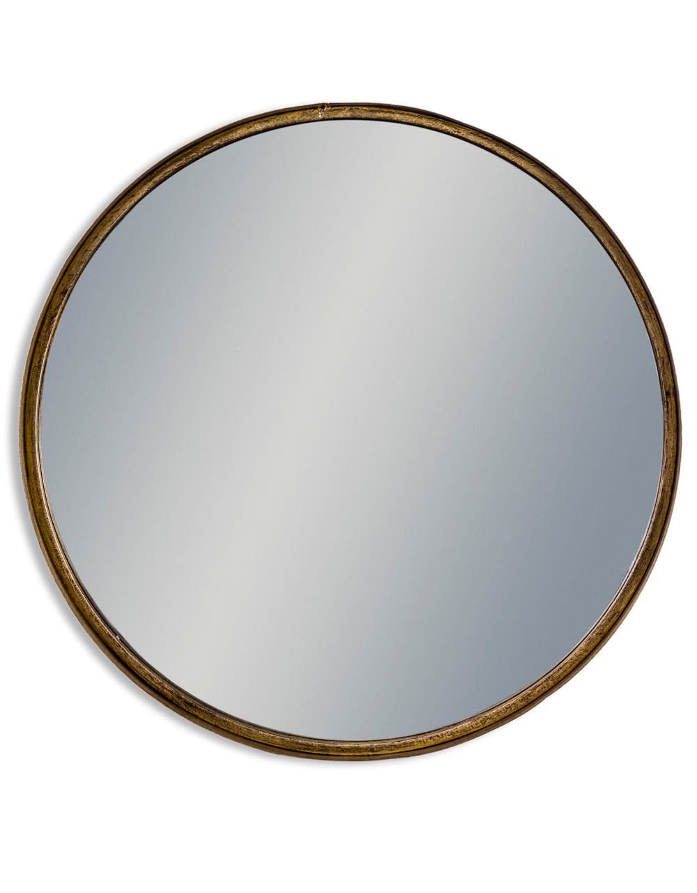 Large Black and Bronze Deep Framed Cylinder Mirror - EM126